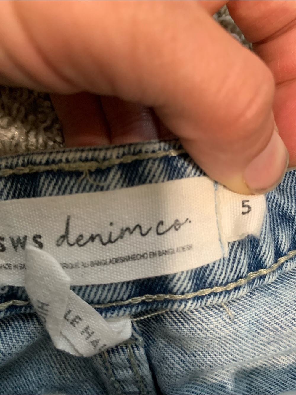 Streetwear Society Distressed Button Fly High-Waist Blue Denim Shorts - Picture 9 of 10
